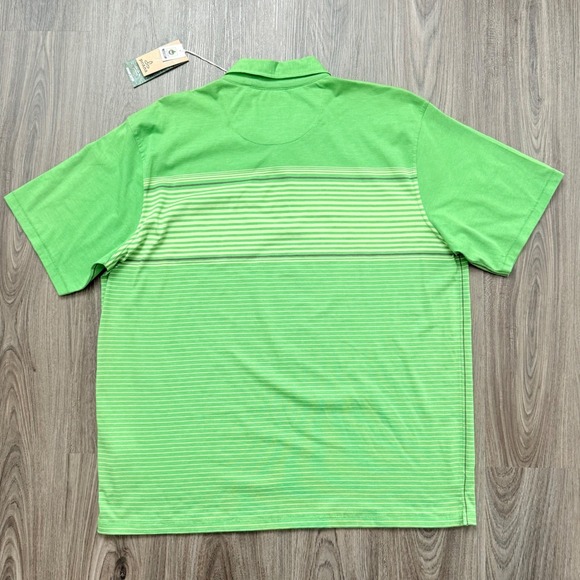 Prana XXL Green (seaweed) Striped Organic Cotton Short Sleeve Marco Polo NWT - Picture 4 of 8